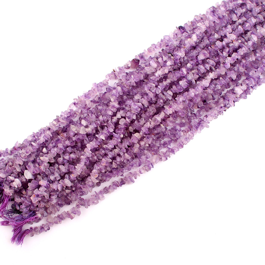 High Quality Amethyst Uncut Smooth Gemstone Beads 19 Strands