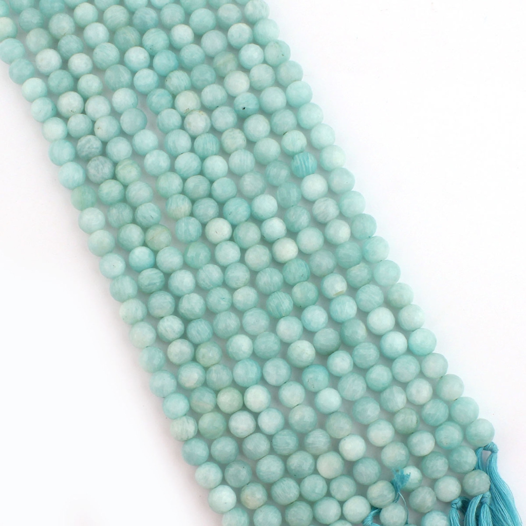 9mm Faceted Balls Shape Amazonite Handmade 20 Strands Beads