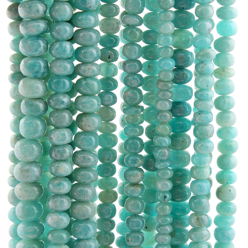 Smooth Amazonite 5-10mm Round Gemstone Beads For Jewelry Making