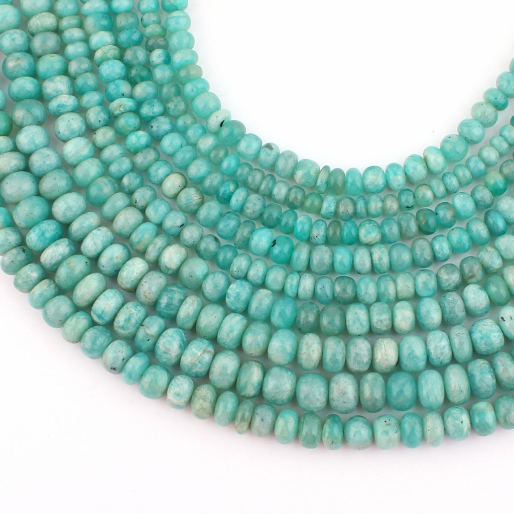 Smooth Amazonite 5-10mm Round Gemstone Beads For Jewelry Making