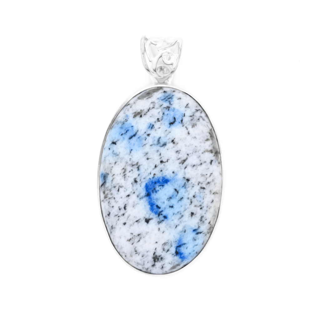 Natural K2 Jasper Oval Gemstone Sterling Silver Pendant Jewellery