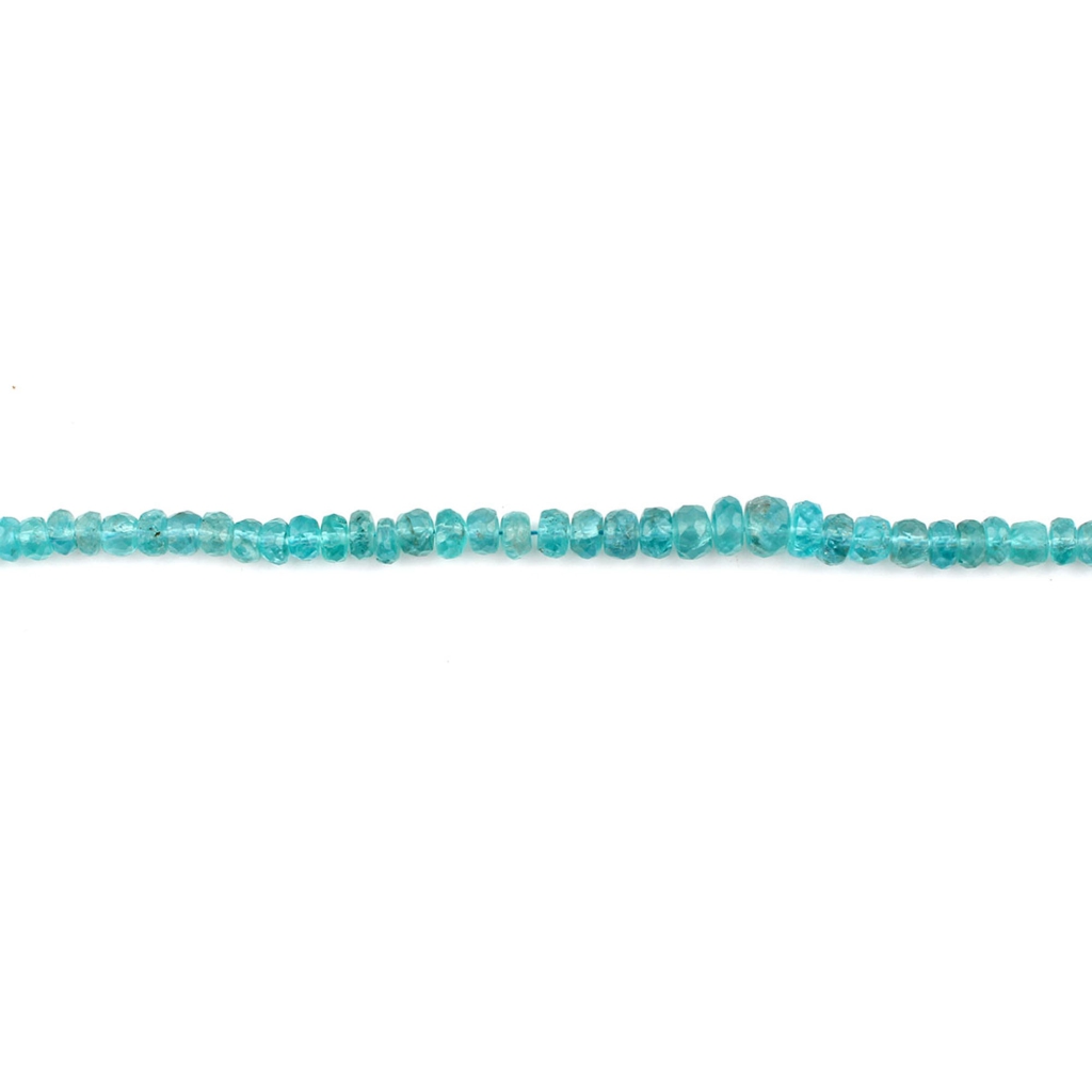 Sky Blue Apatite Gemstone Round Faceted Beads