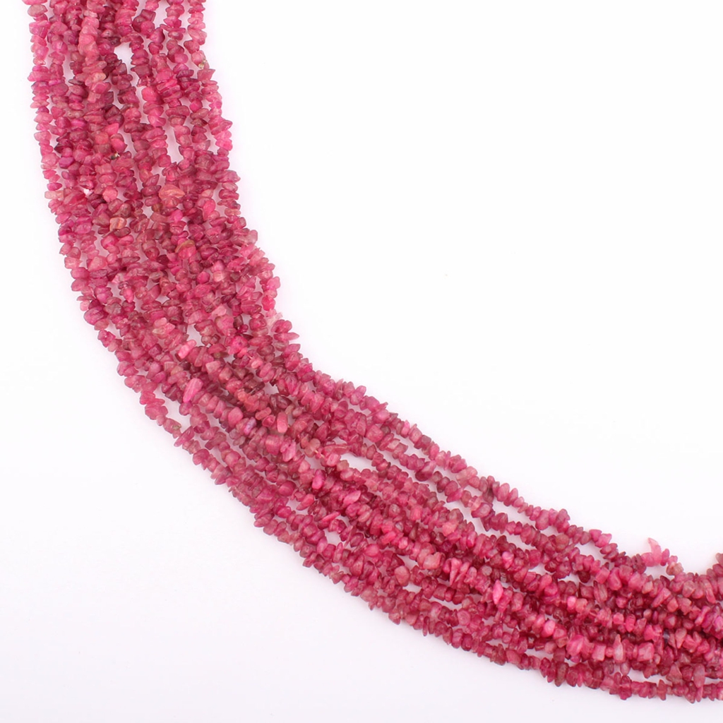 Top Quality Pink Tourmaline Uncut Gemstone 10 Strands Beads