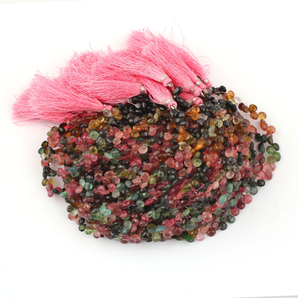 Heart Tourmaline 5-6mm Beads 8inch Strands