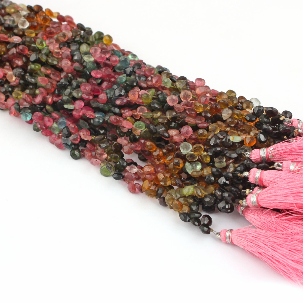 Heart Tourmaline 5-6mm Beads 8inch Strands