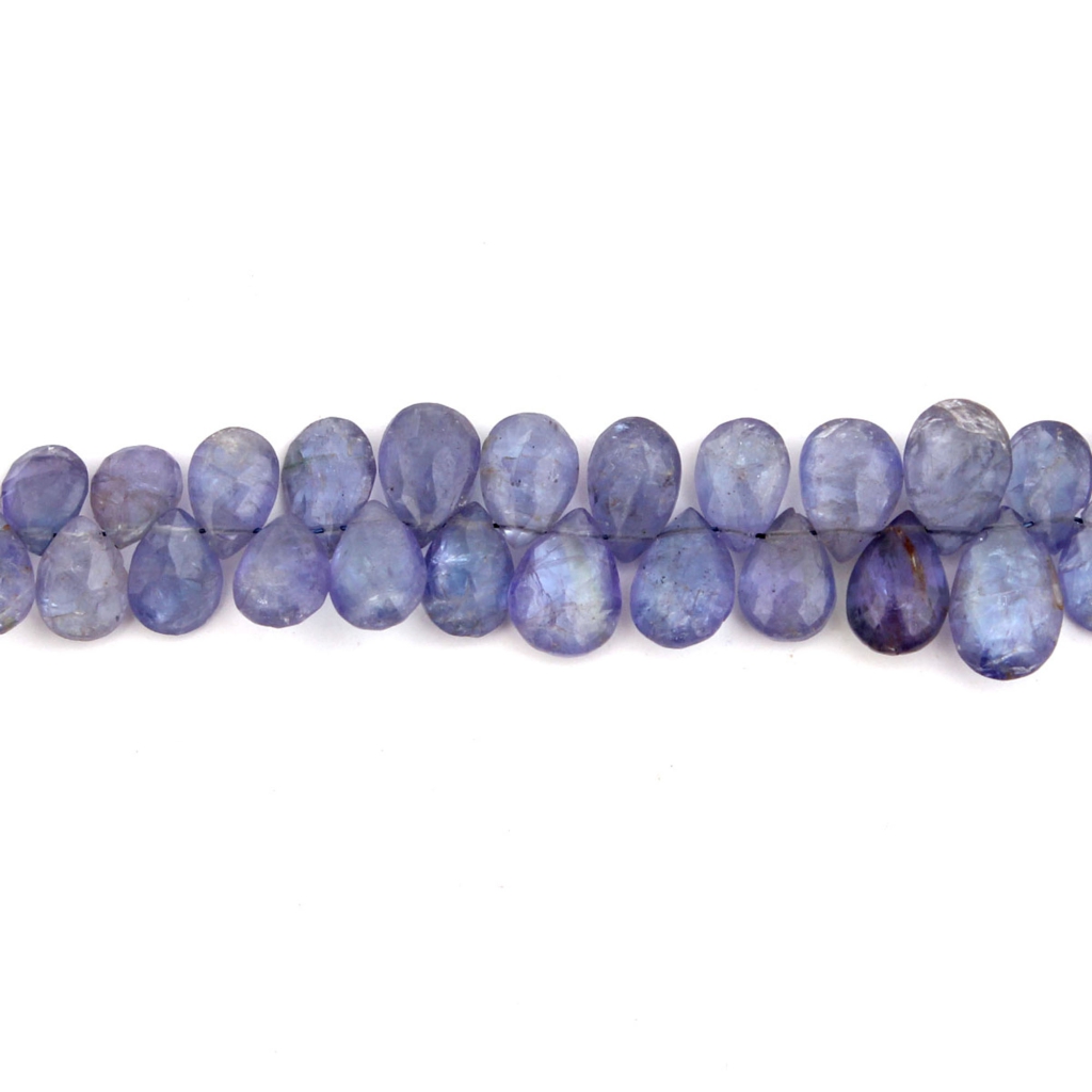Natural Tanzanite Pear Faceted 14 Strands Gemstone Beads 8 Inches
