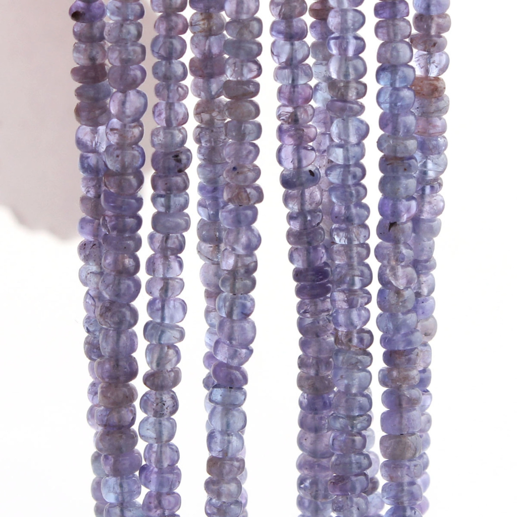 3-4mm Round Tanzanite Smooth Gemstone Beads For Jewelry Making