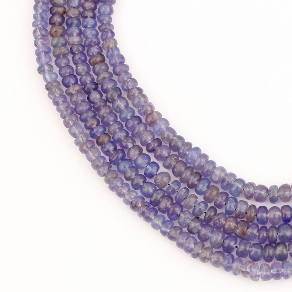 3-4mm Round Tanzanite Smooth Gemstone Beads For Jewelry Making