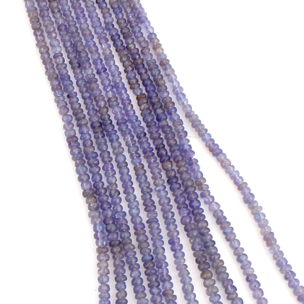 3-4mm Round Tanzanite Smooth Gemstone Beads For Jewelry Making