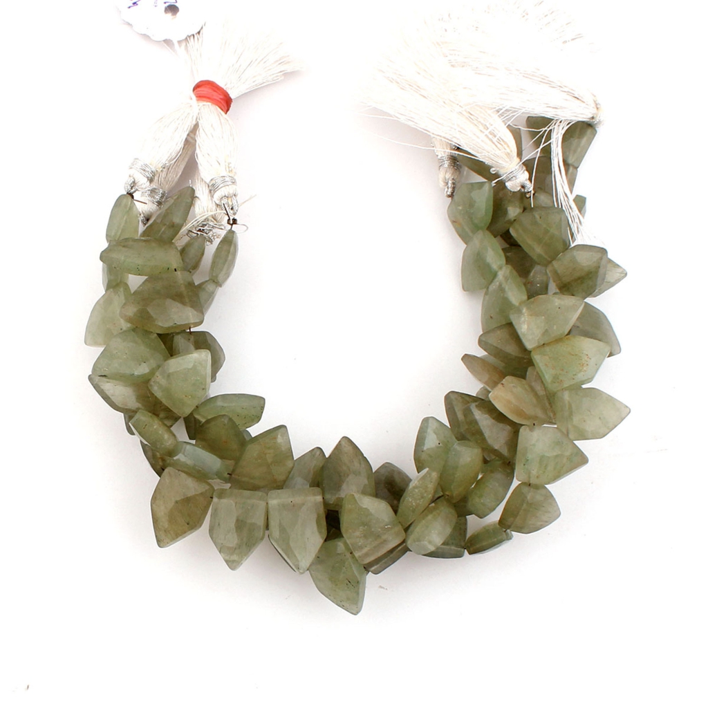 Natural  Aventurine Pentagon Gemstone 7 Strands Handmade Beads