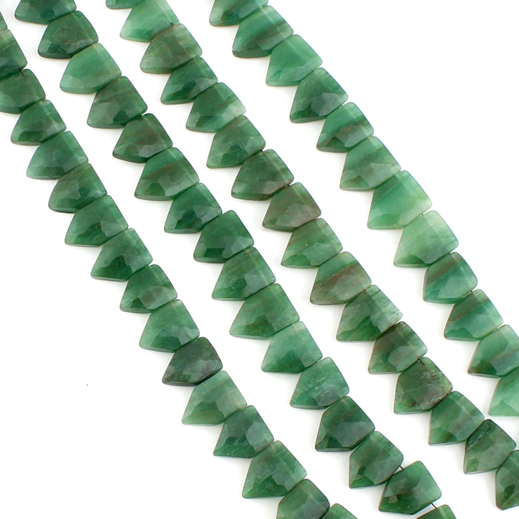Faceted Pentagon Aventurine Handmade Gemstone Beads