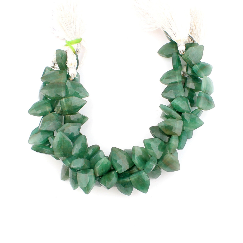 Faceted Pentagon Aventurine Handmade Gemstone Beads