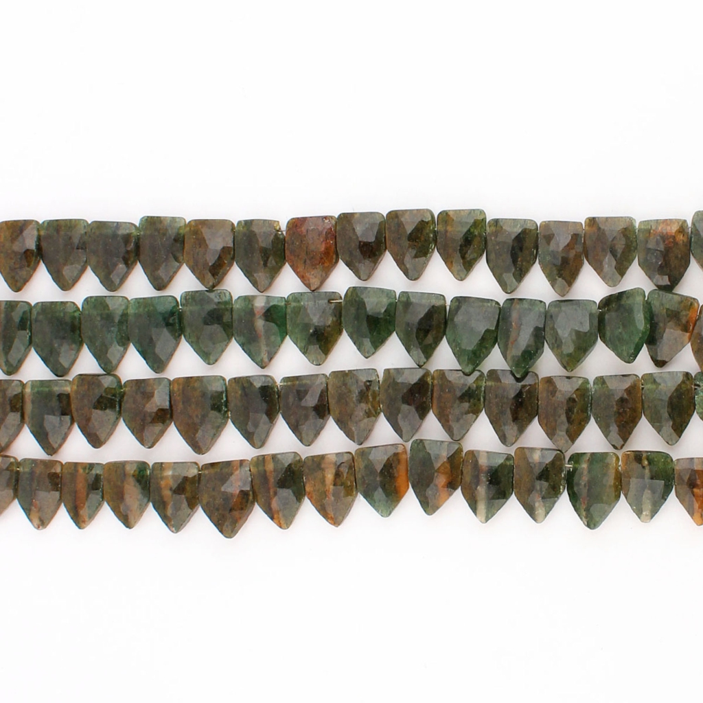 Natural Aventurine Pentagon Gemstone 4 Strands Beads 10 Inch
