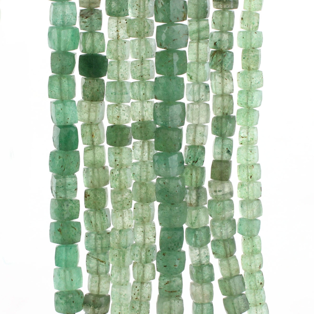 Faceted Square Strawberry Quartz 8 Inches Handmade Strands Beads