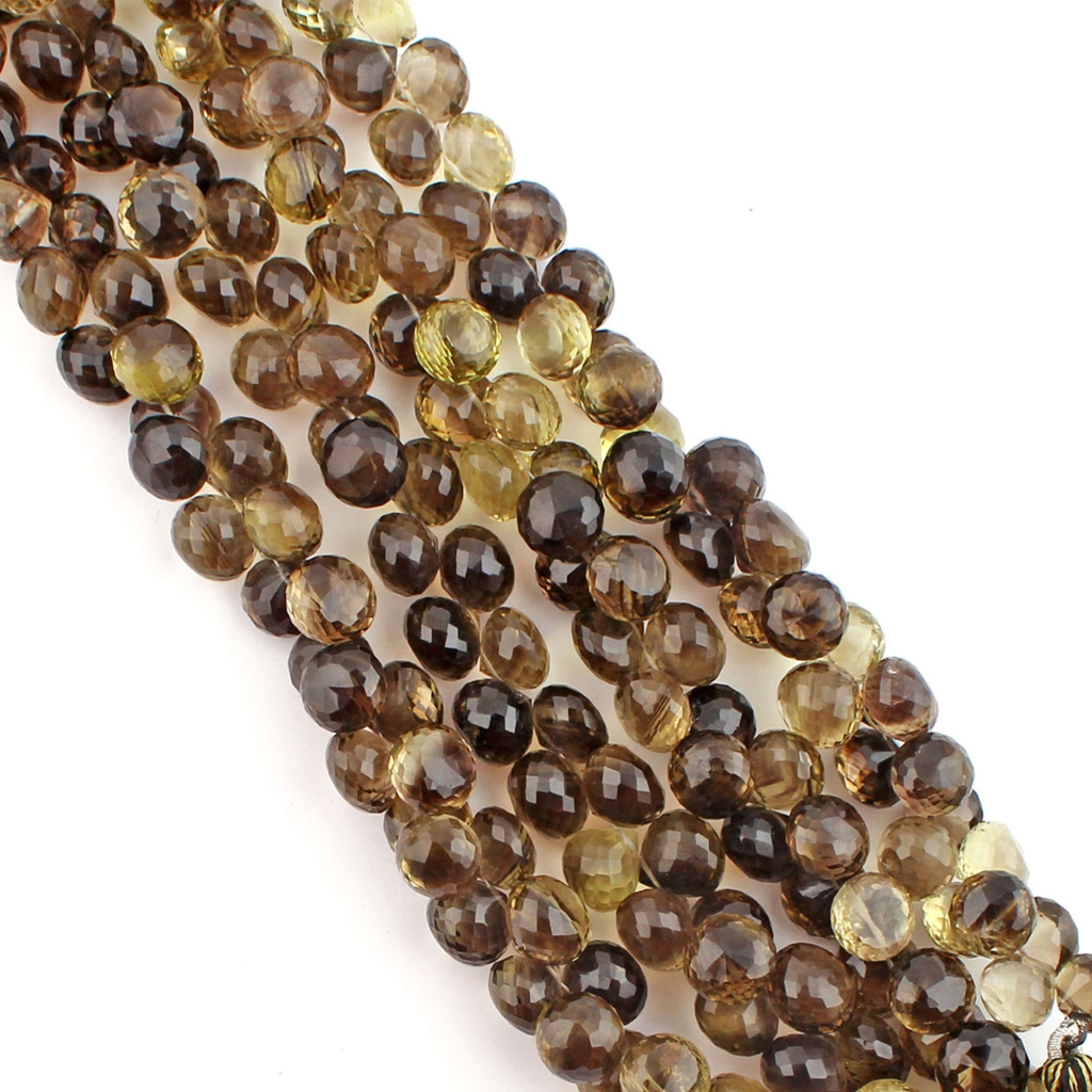 Bio Lemon Quartz Handmade Onion Shape Gemstone Beads