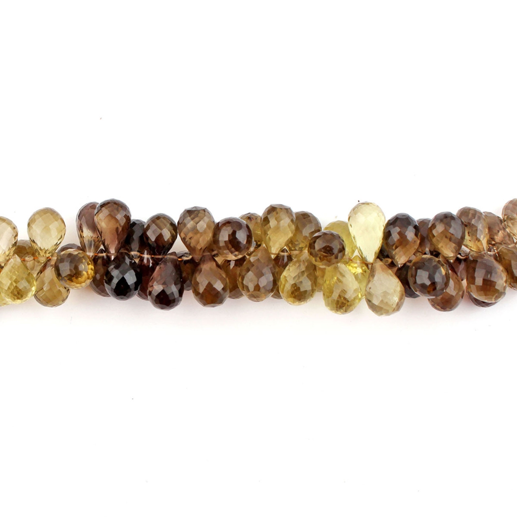 High Quality Bio Lemon Quartz Faceted Onion Shape Gemstone Beads