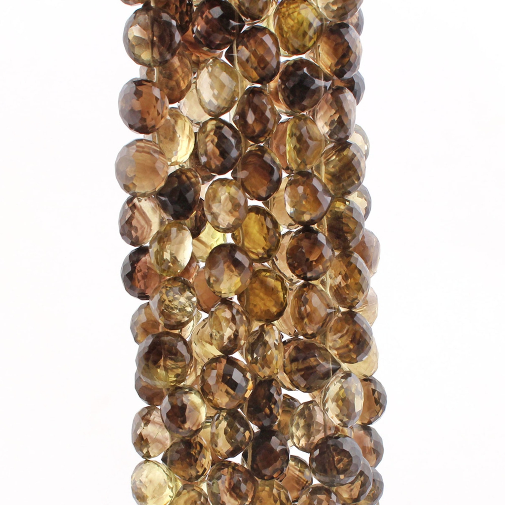 Top Quality Bio Lemon Quartz Faceted Onion 10mm Handmade Beads