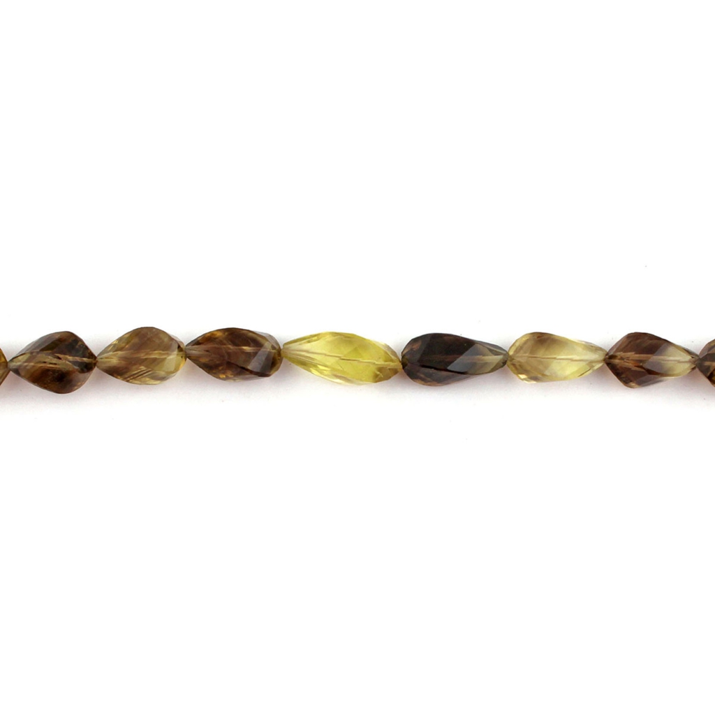 Bio Lemon Quartz Faceted Drops Shape Handmade Gemstone Beads