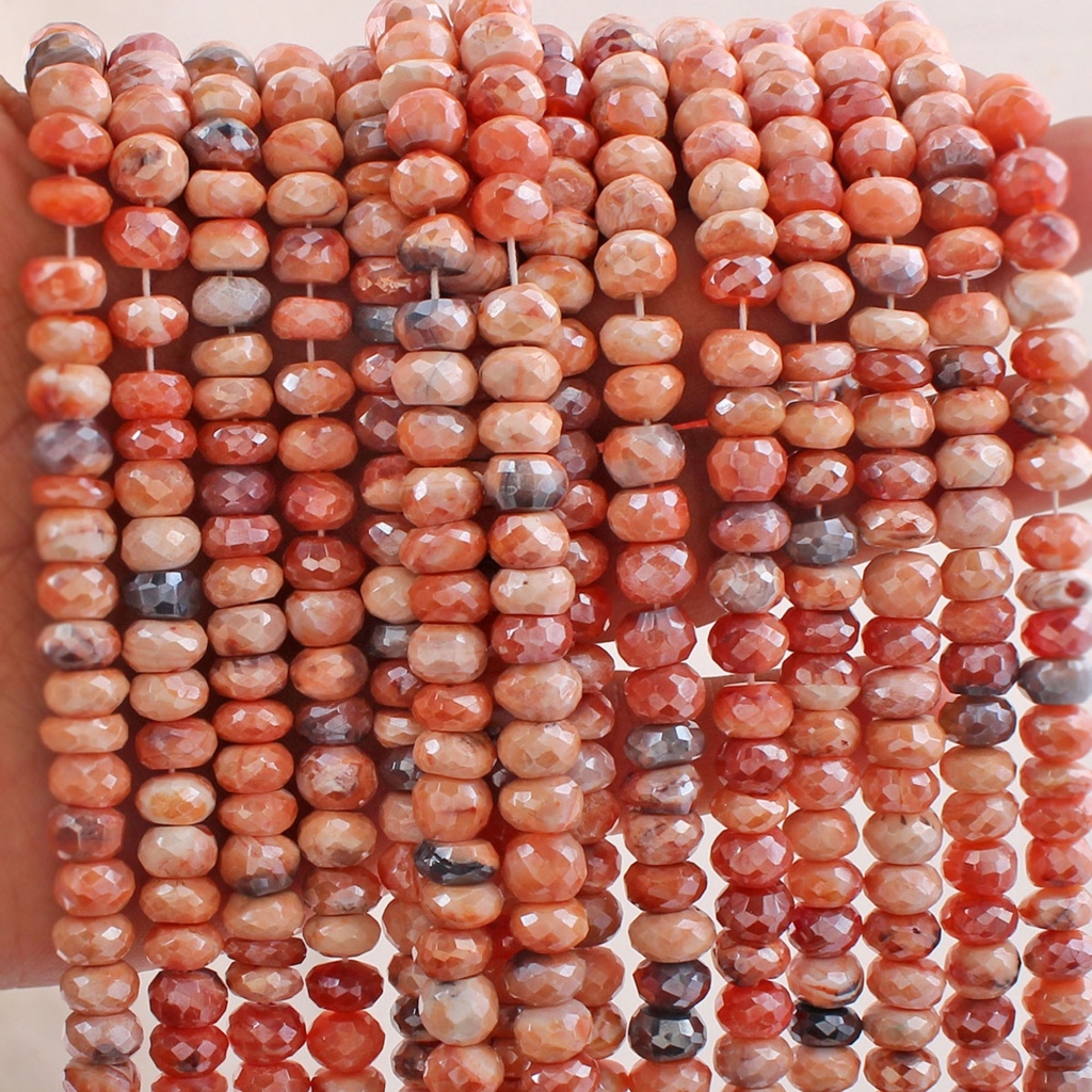 Botswana Agate Handmade Gemstone Round Faceted Beads