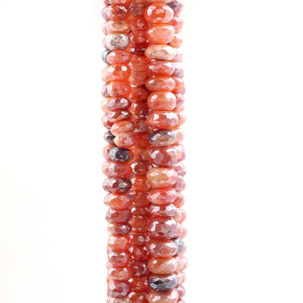 Natural Multi Botswana Agate Faceted Gemstone Beads