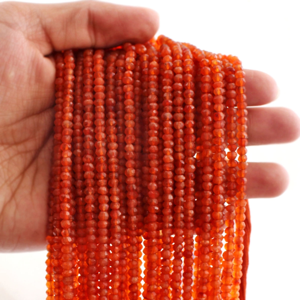 Round Carnelian Beads Strands For Jewelry Making