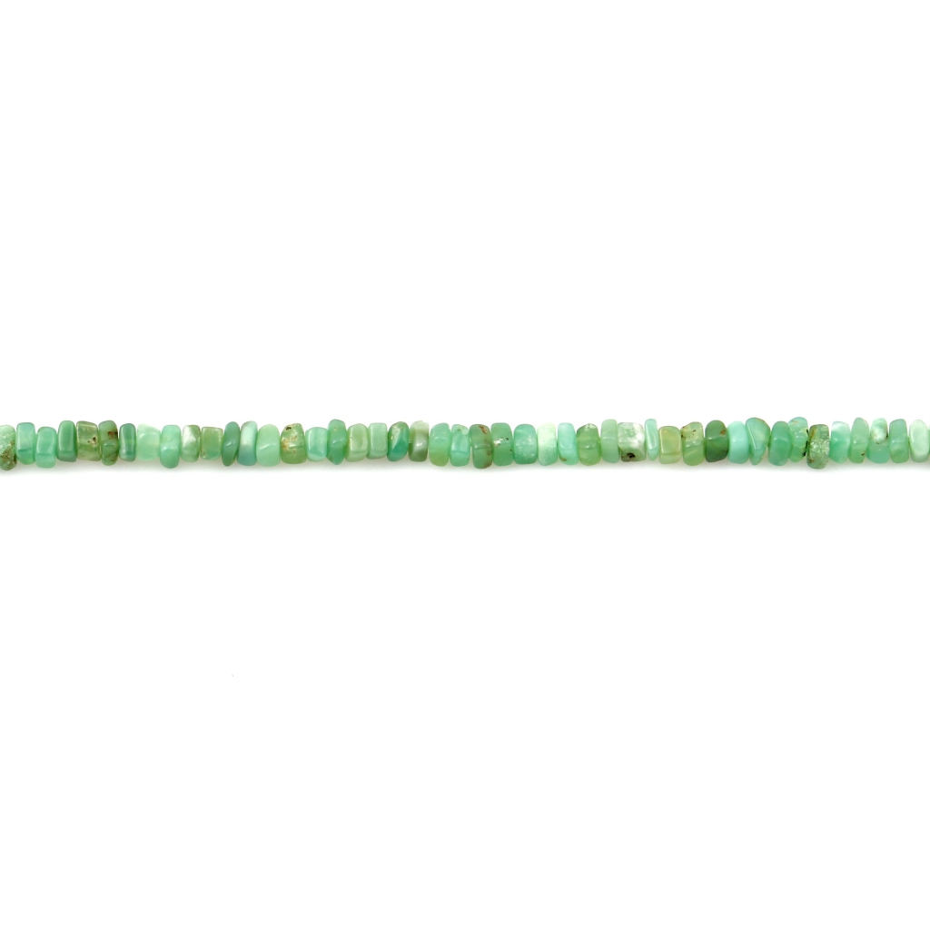 Natural Chrysoprase Gemstone Heishi Beads Square Shape 3.5-4mm
