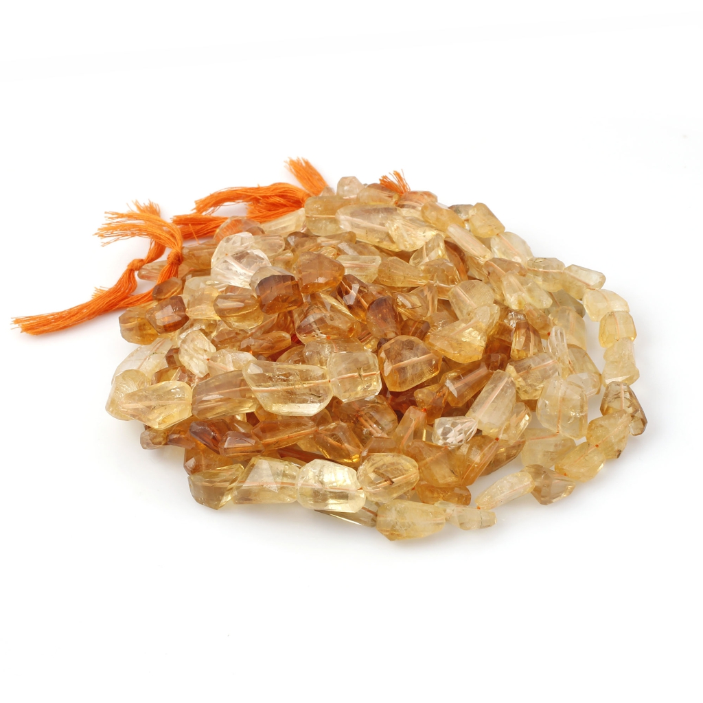 Natural Citrine Tumbles shape Gemstone Beads for Unique Designs