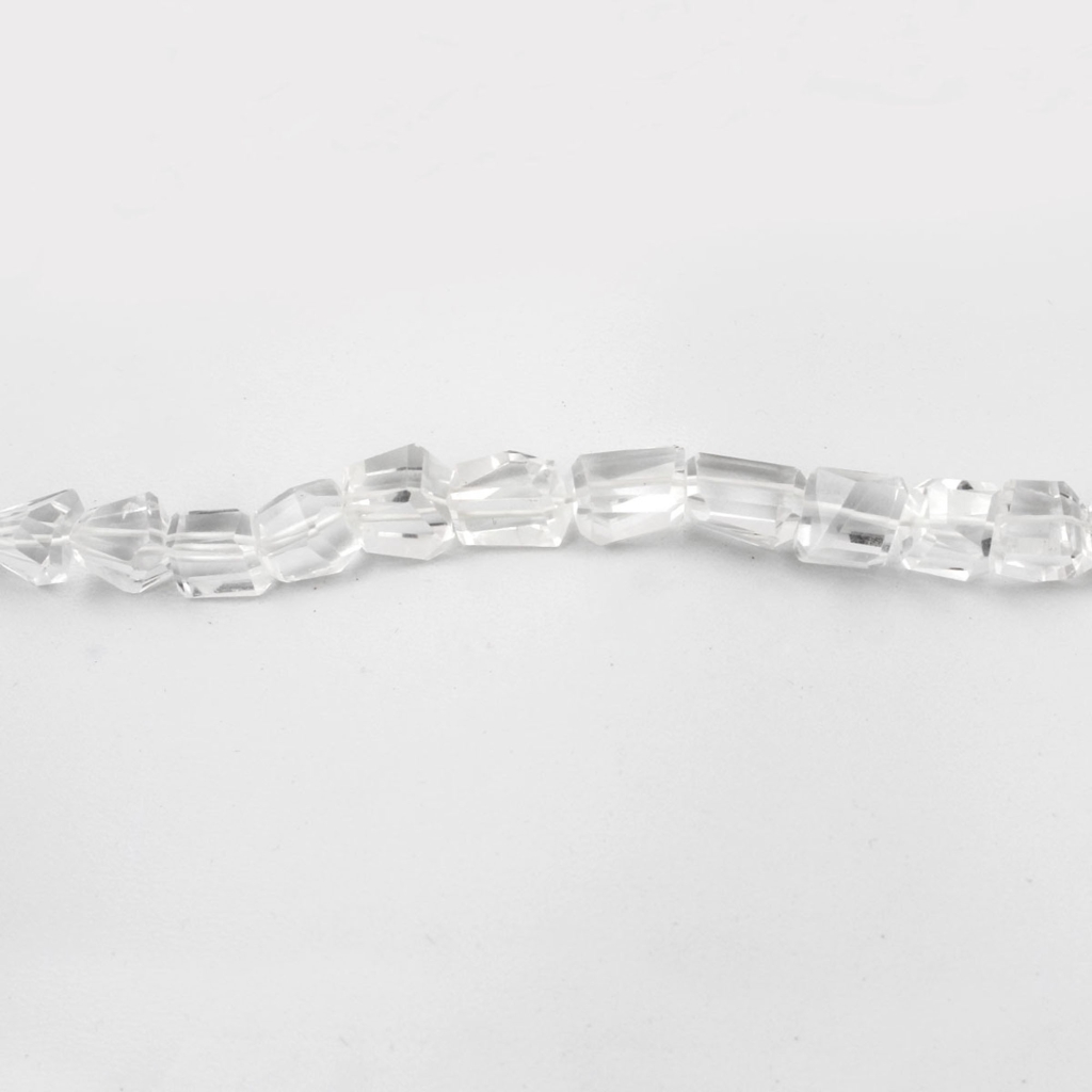 Crystal Quartz Faceted Tumbles Shape Gemstone Beads for Jewelry Creation