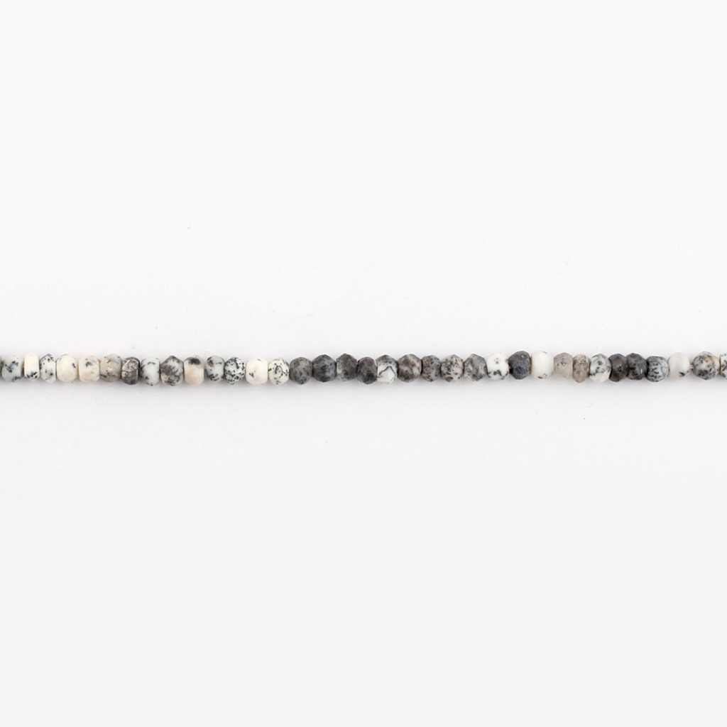 Dendrite Opal Faceted 4-5 mm Round Gemstone Beads 13 Inch