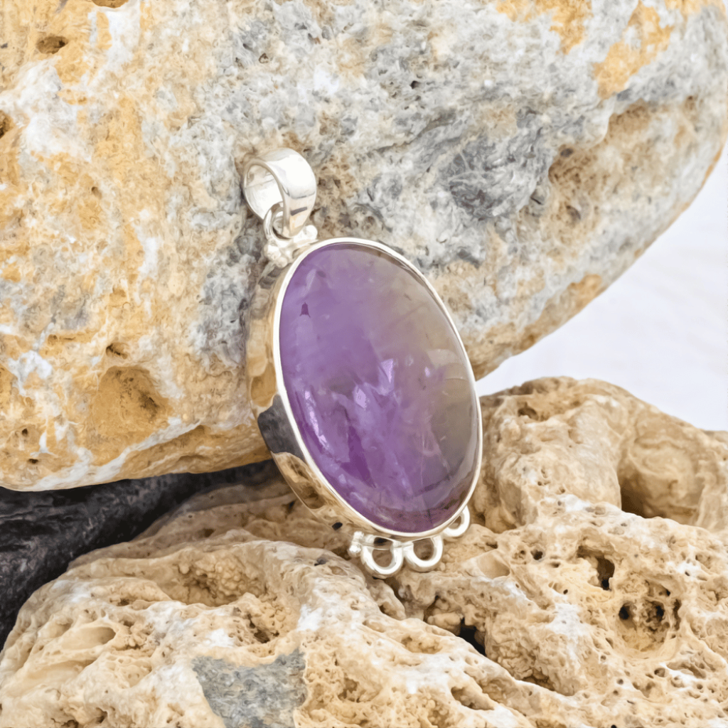 Natural Ametrine Oval Gemstone Sterling Silver Designer Pendant