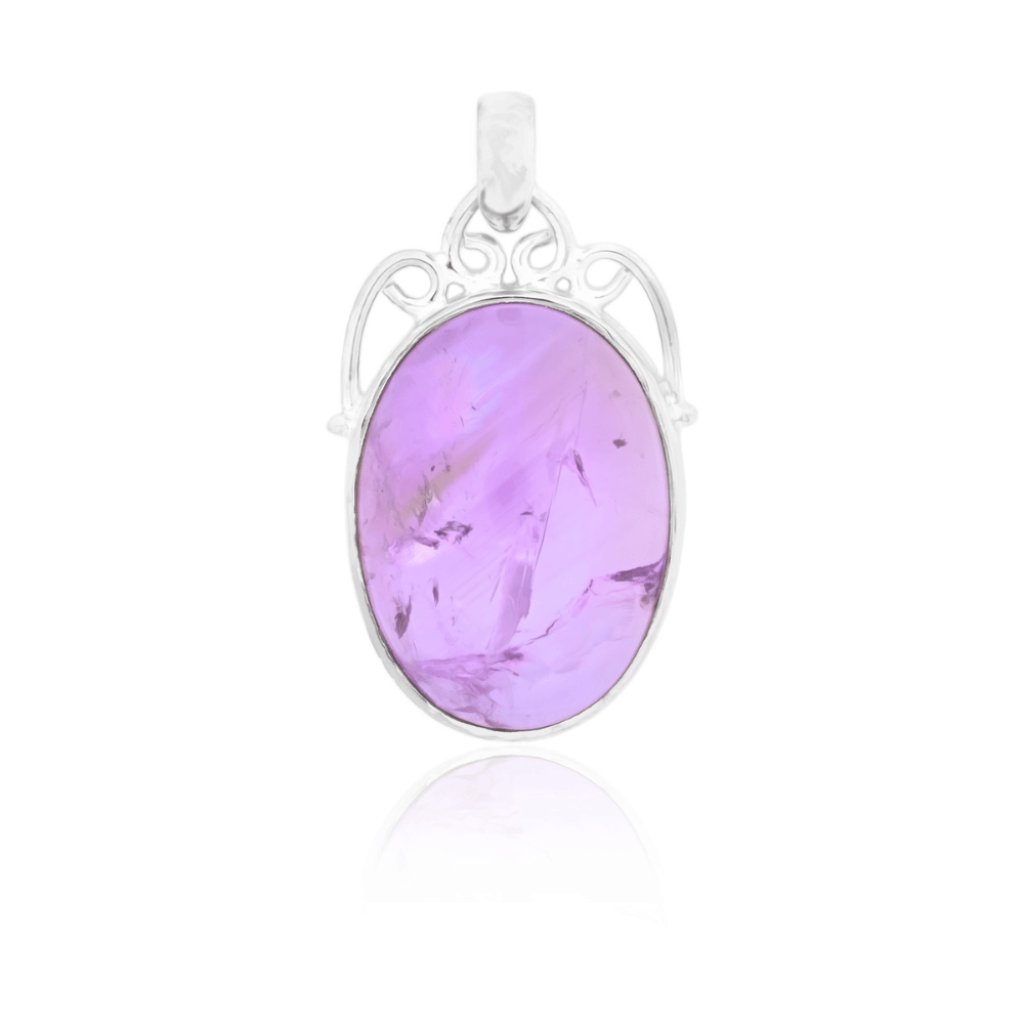Natural Ametrine Oval Gemstone Sterling Silver Pendant
