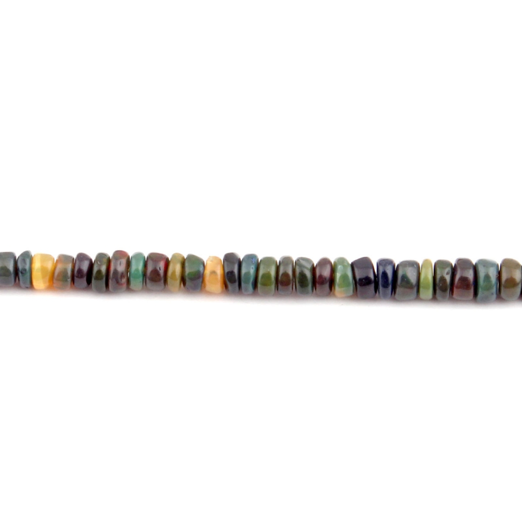 High Quality Black Ethiopian Opal 3mm Round Gemstone Beads