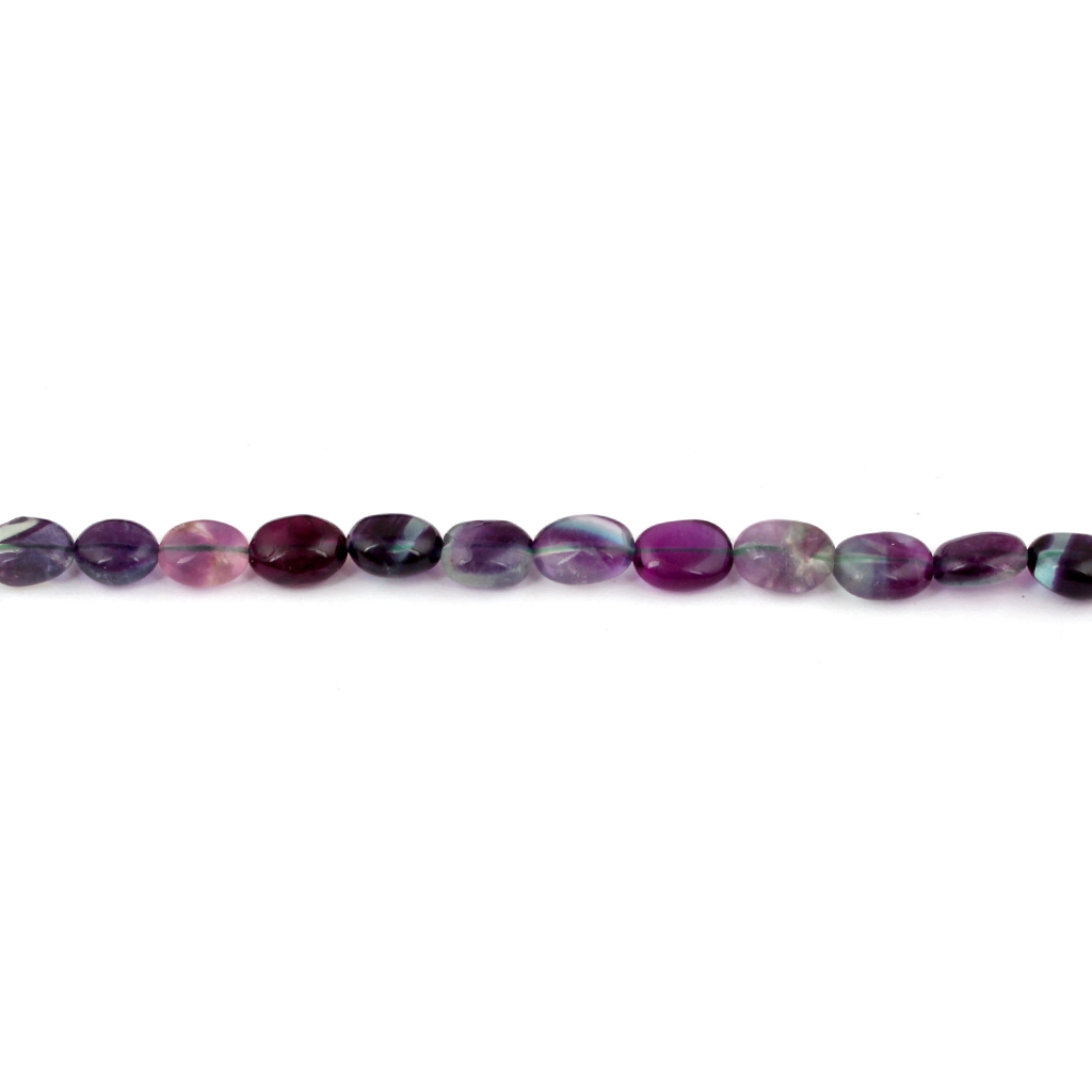 Purple Fluorite Tumble Beads 5 Strands 7x9 mm Approx.