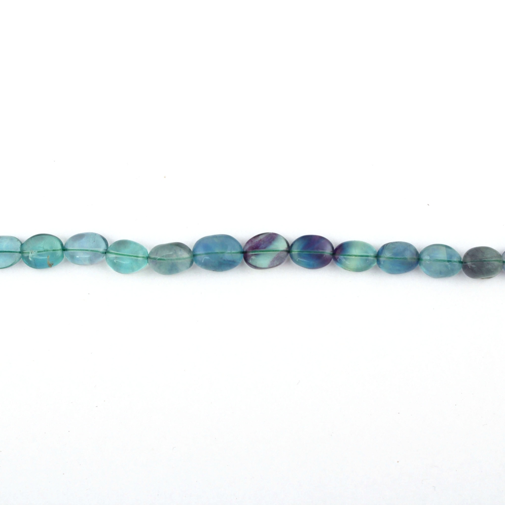 Natural Fluorite Smooth Tumble Beads Strands