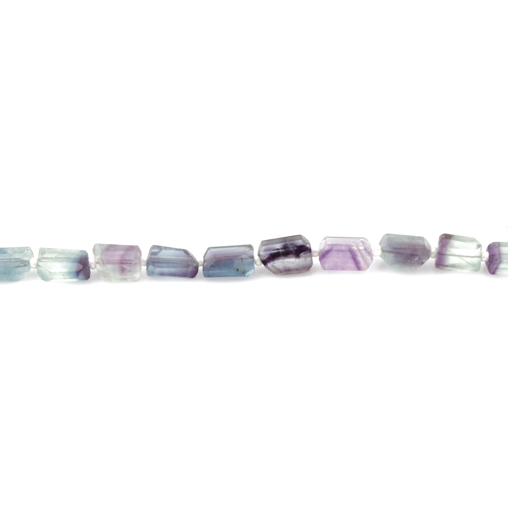 Natural Multi Fluorite Beads 7-12mm Faceted Tumbles Shape Beads