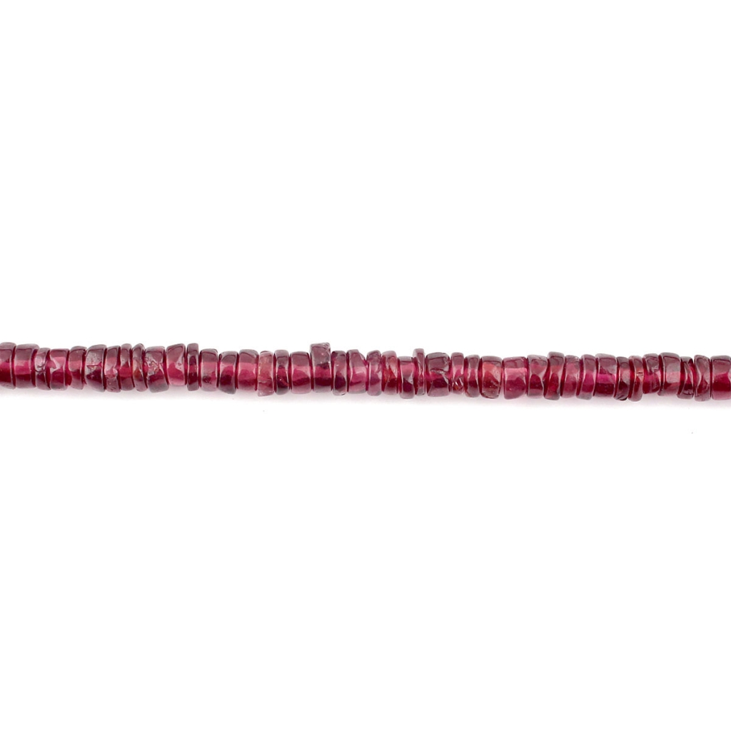 Rhodolite Garnet Coin Shape Gemstone Beads For Jewelry
