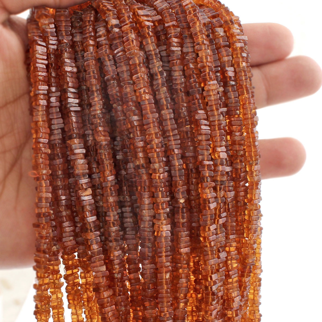 Hessonite Garnet Faceted Round Gemstone Beads For Jewelry