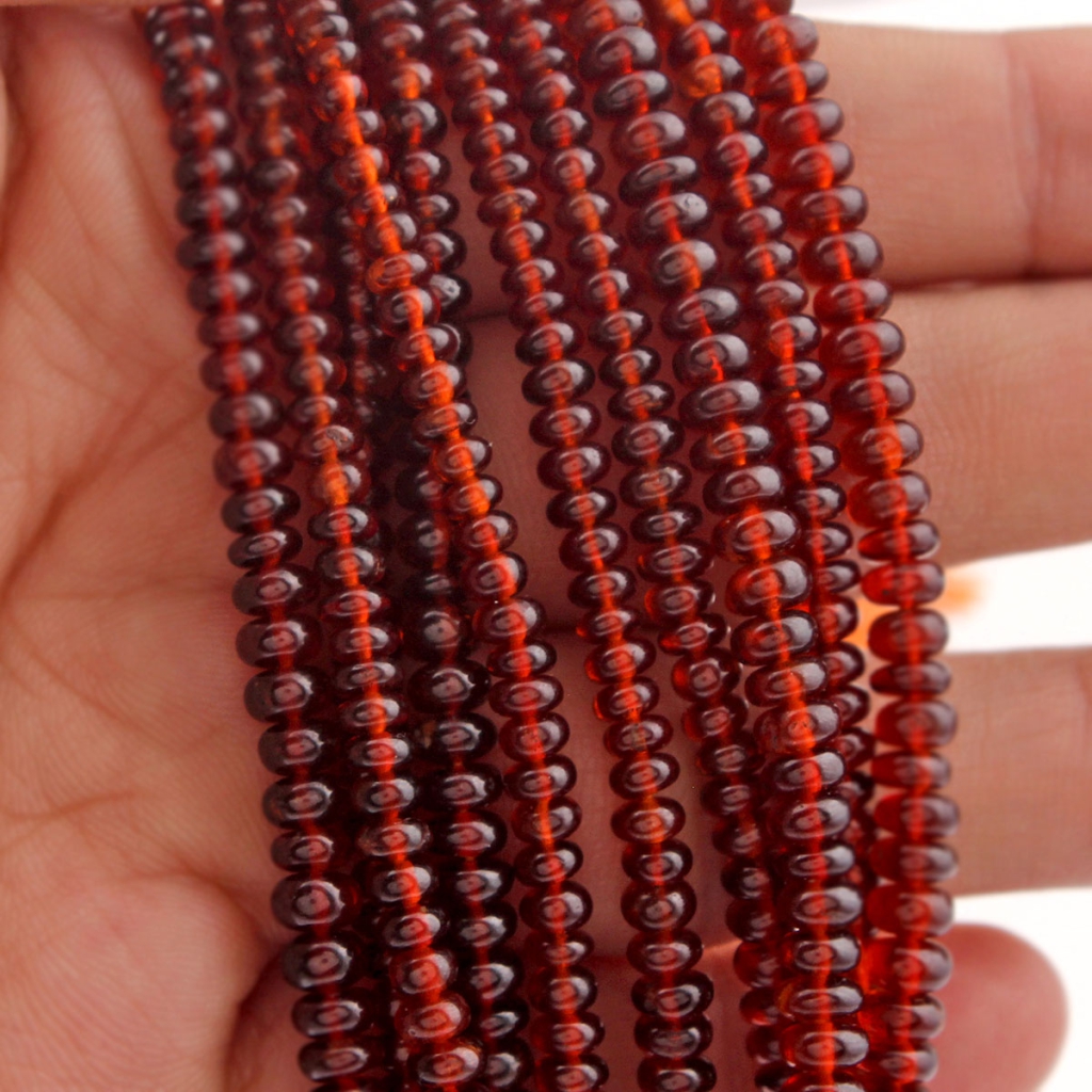 Hessonite Garnet Plain Round Beads For Jewelry Making