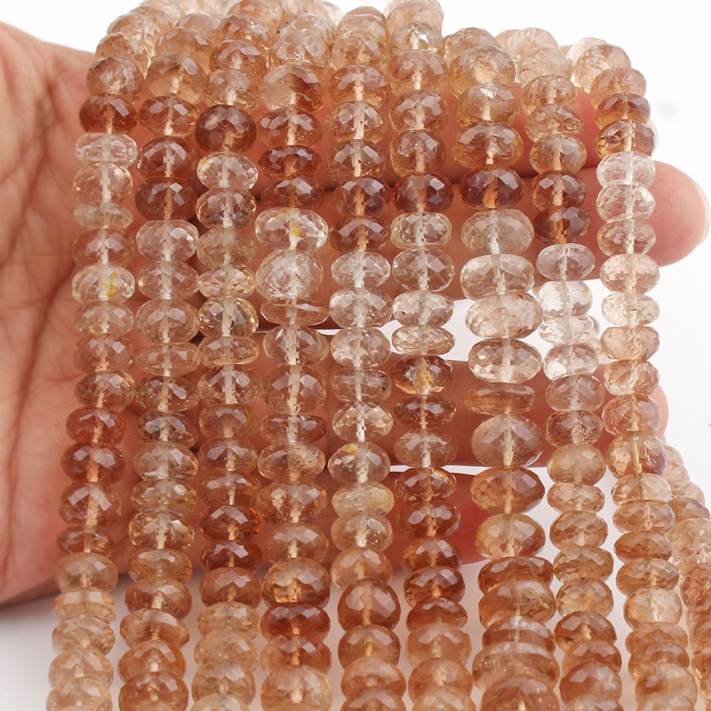 Smooth Imperial Quartz Faceted 7mm Round Gemstone Beads