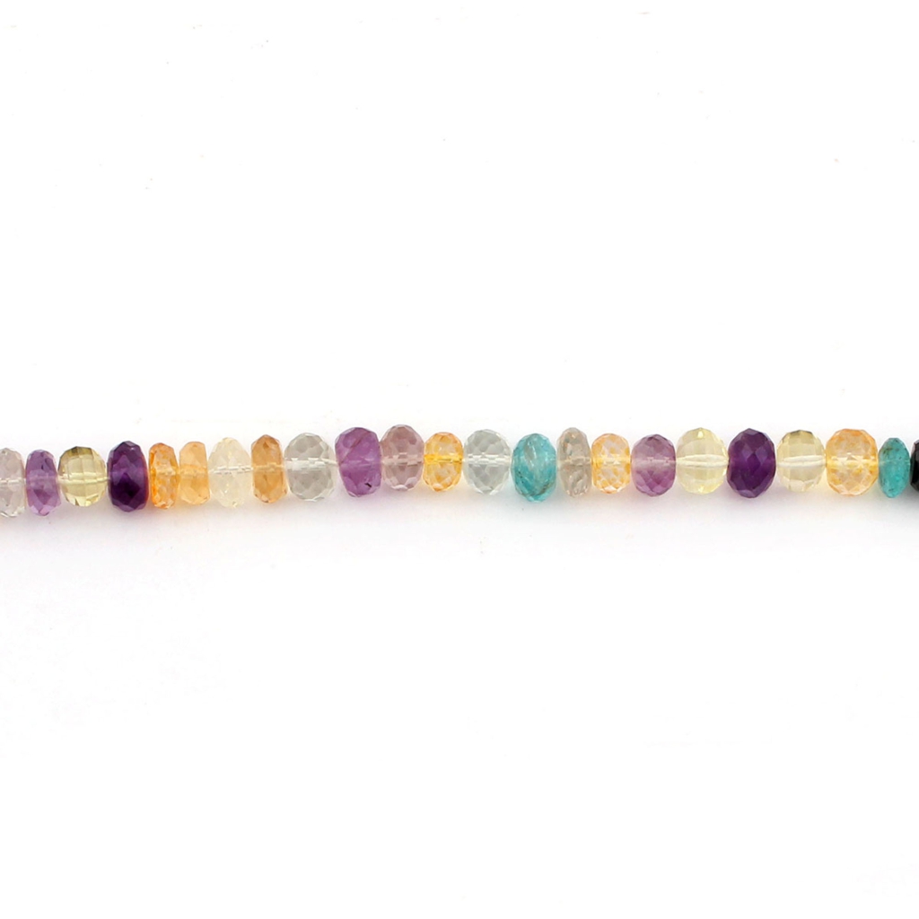 Natural Multi-Quartz 7mm Round Gemstone Beads for Jewelry