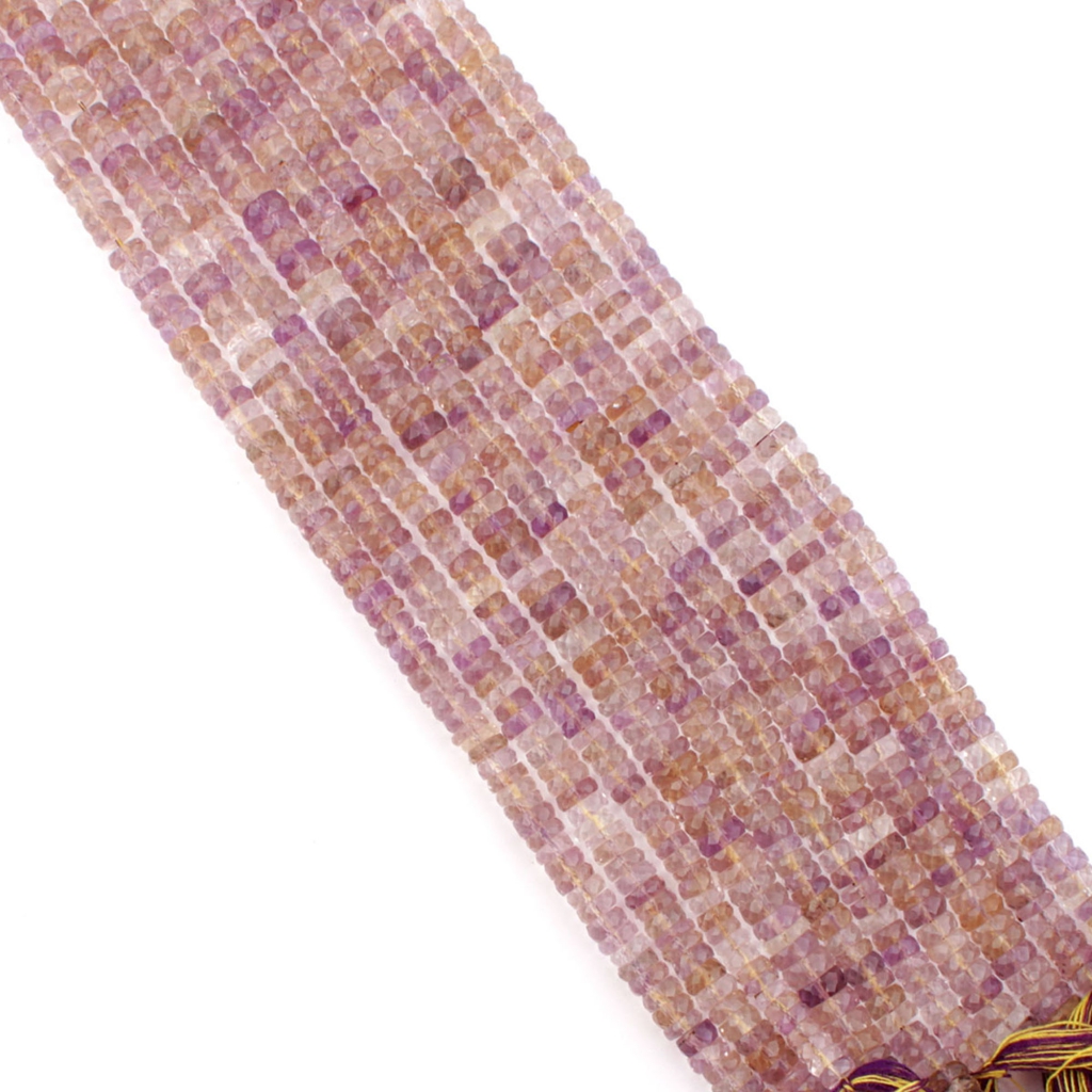 High Quality Multi Quartz Gemstone 5-6mm Tyre Shape Strand Beads