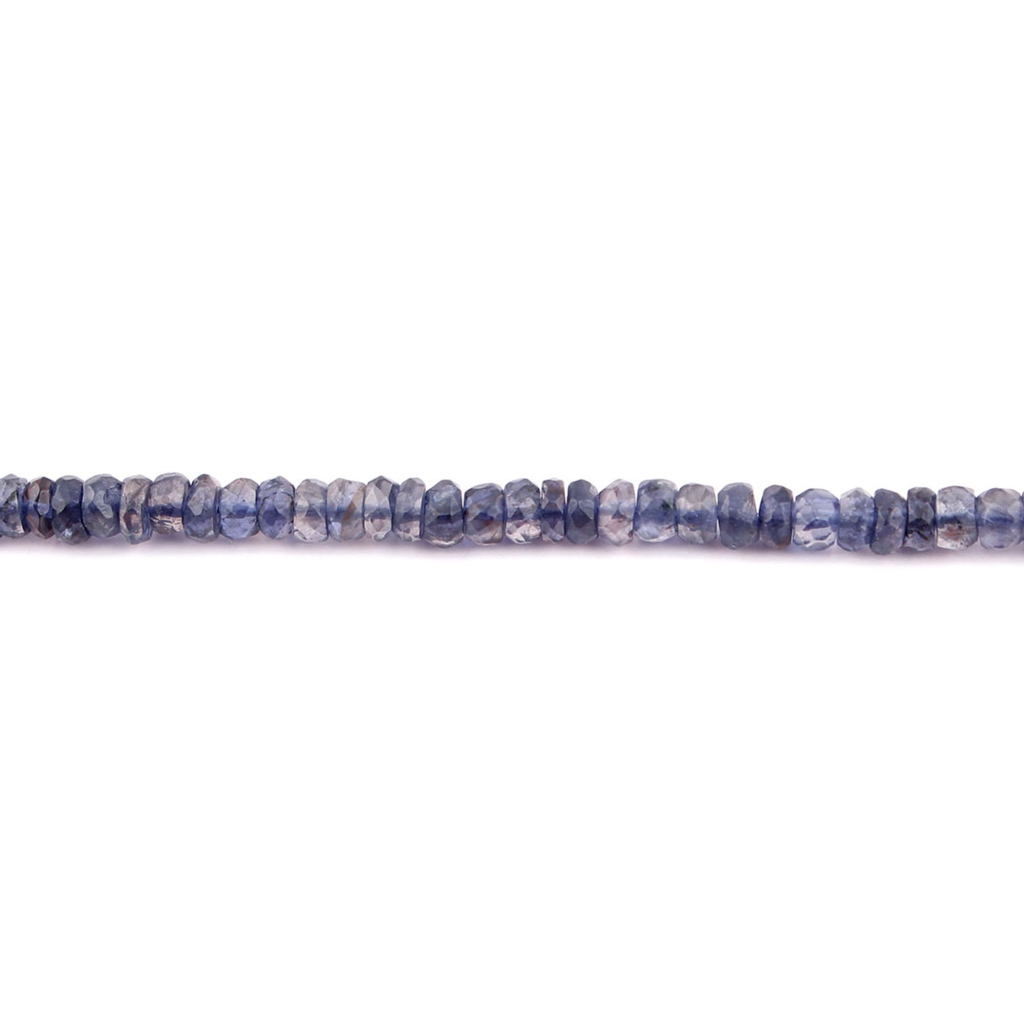 Blue Iolite 4mm Round Faceted Gemstone Beads For Jewelry