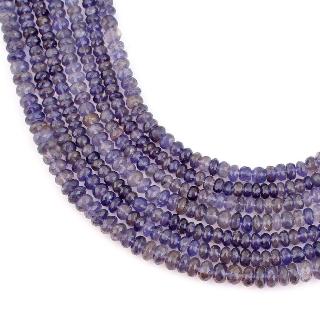 Natural Plain Iolite Round Shape 5-9mm Handmade Gemstone Beads