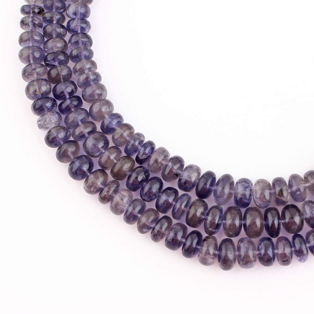 Wholesale Iolite Smooth Round Gemstone 7 Strands Handmade Beads