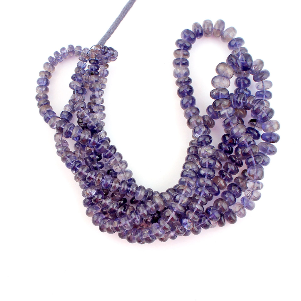 Wholesale Iolite Smooth Round Gemstone 7 Strands Handmade Beads