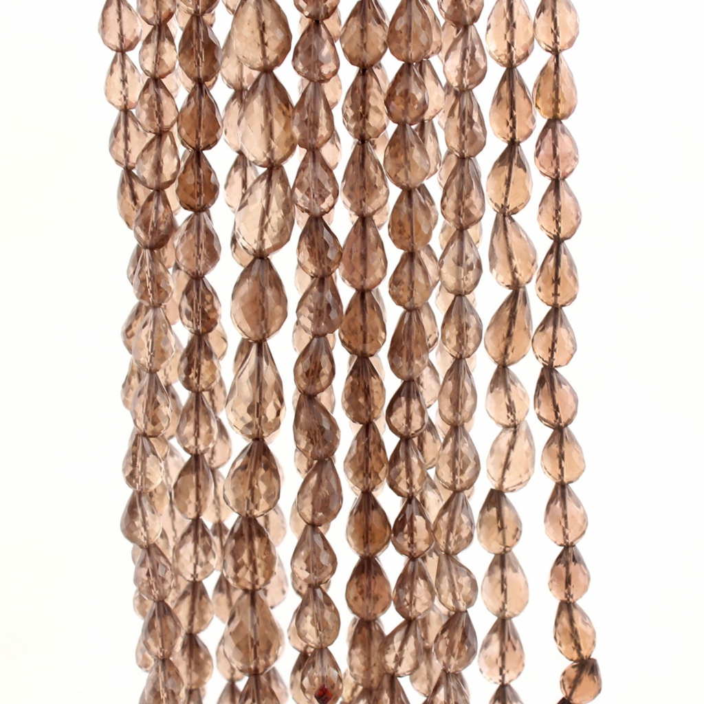 Natural Smoky Quartz Faceted Gemstone Beads For Jewelry Making