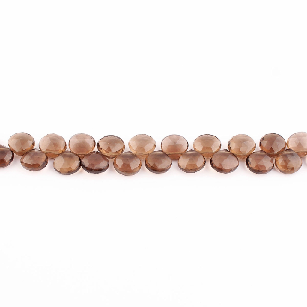 Wholesale Smoky Quartz Handmade Heart Shape Gemstone Beads