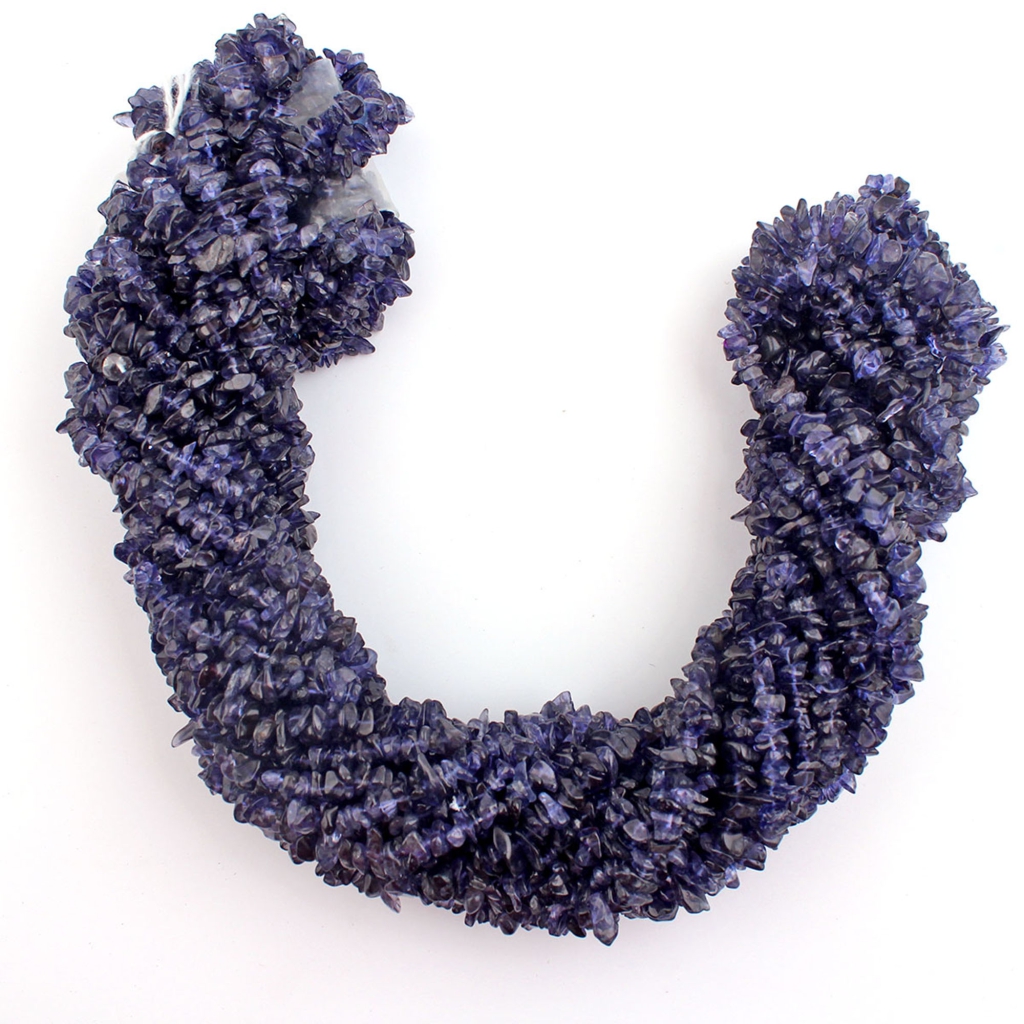 Natural Iolite Gemstone Mix Size Uncut Handmade Beads 9 Strands