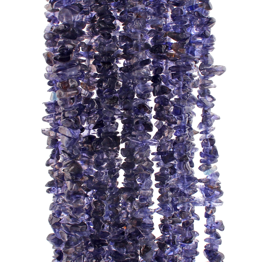 Natural Iolite Gemstone Mix Size Uncut Handmade Beads 9 Strands