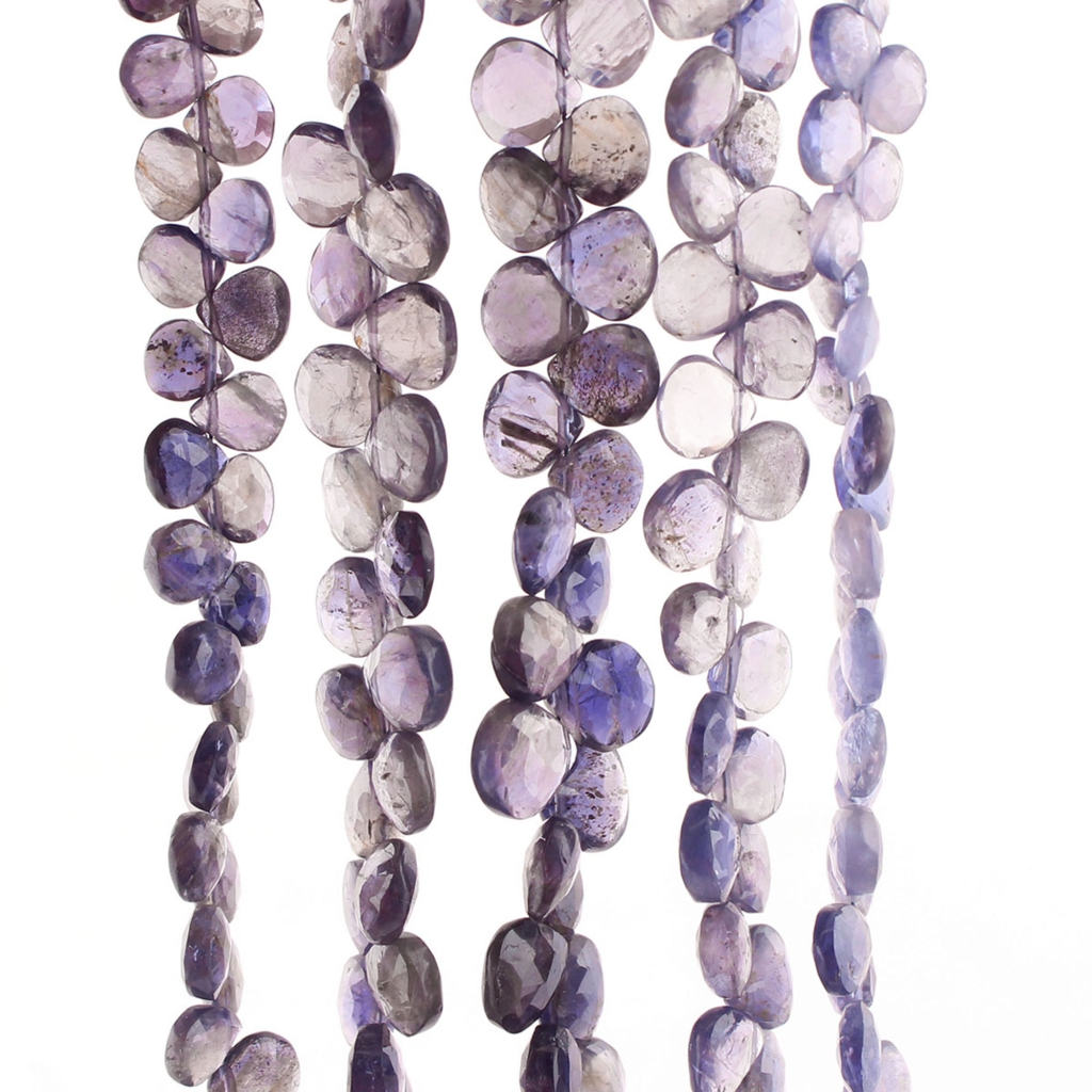 Iolite 4-8mm Heart Shape Faceted Beads For Jewelry Making